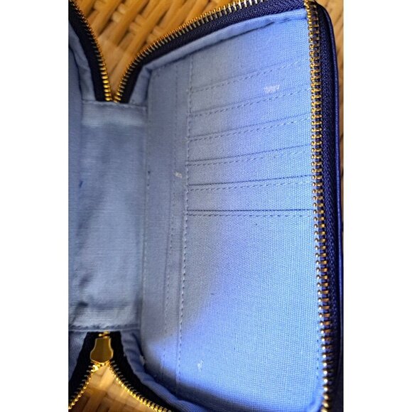 Joy + Iman Blue Leather Wallet Wrist Strap New with Tags - Picture 7 of 13